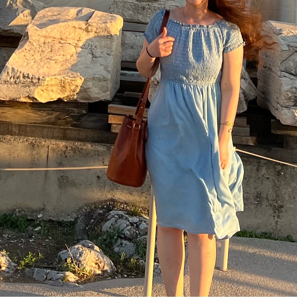 Light Blue Midi Dress